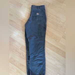Carhartt Mens Gray Relaxed Fit Workwear Pants Tag Size 36”x34”
